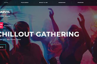 night club website, club promotion website, party rental, bar website