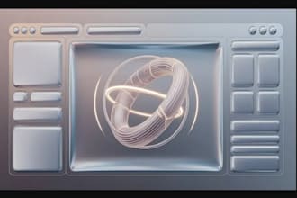 do 3d spline logo model 3d animated website, 3d interactive website for busines