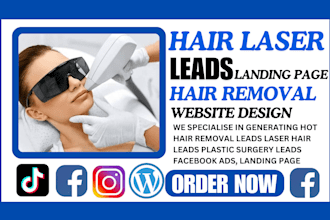 generate hair removal leads laser hair leads plastic surgery leads facebook ads