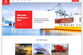 build logistics, trucking, transport, freight brokerage, cargo company website