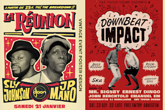design retro vintage posters for music movies concert event film poster flyers
