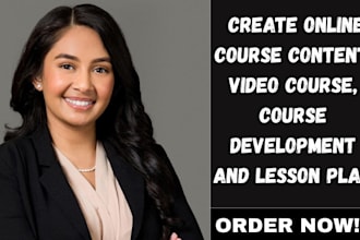 create online course content, video course, course development and lesson plan