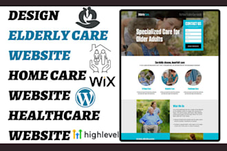design elderly care website home care website healthcare website medical website
