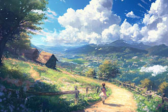 paint realistic landscape watercolor painting illustration