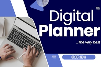 do etsy digital planner, etsy hyperelinked planner, etsy digital products etsy