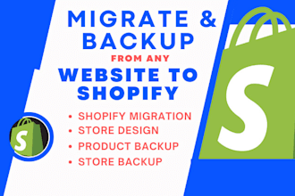 migrate, backup wix, wordpress, woo commerce, to shopify