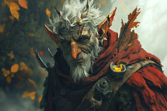 make a dnd art and d and d character for you