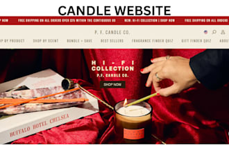 design 7 figure candle website candle dropshipping website candle incense store