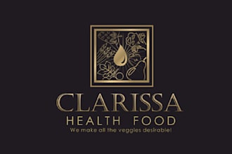 make awesome modern health food logo