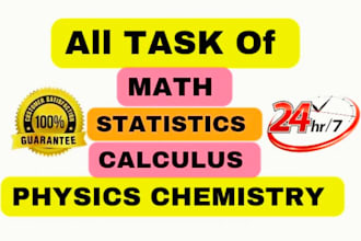be your math physics chemistry calculus and linear algebra