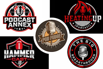 design professional astonishing podcast logo for you