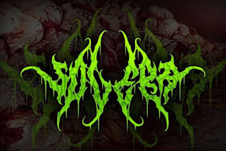 draw death metal, black, brutal death metal logo