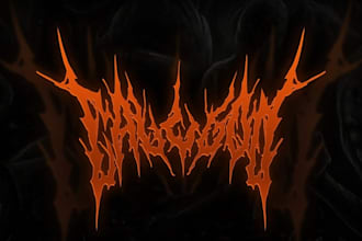 make a black metal and death metal logo