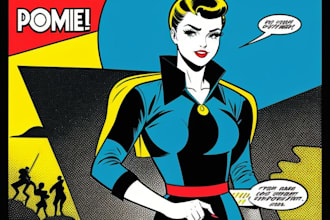 draw retro comic book page vintage comic illustration retro comic book pop art