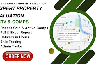 do arv, comps, valuation report for real estate property
