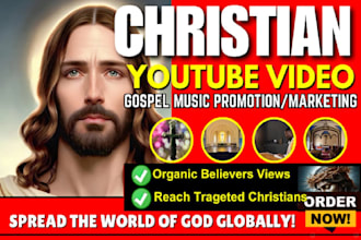 organic christian USA youtube channel promotion gospel music video monetization