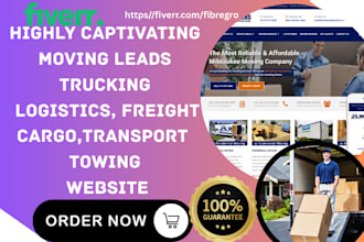 setup moving website trucking logistics freight cargo transport towing leads
