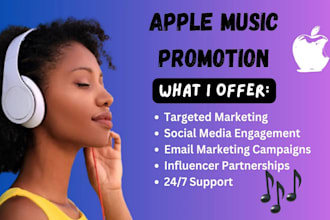 do organic apple music promotion  and itunes music promotion