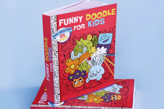 design kids activity book, coloring, handwriting workbook