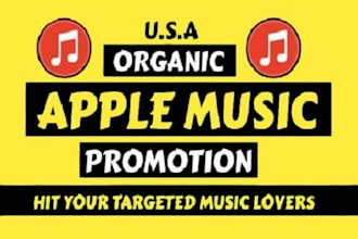 do organic USA amazon apple music promotion, itunes music, apple music playlist