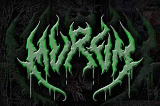 make brutal death metal, deathcore, black metal band logo