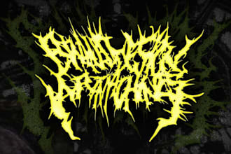 design you a brutal death metal, slamming, deathcore logo