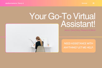 be your reliable and detail oriented virtual assistant