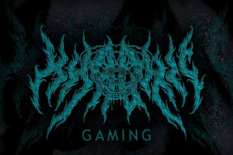 black metal, death metal, deathcore emblem monogram band logo
