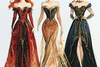 draw a fashion illustration or sketch