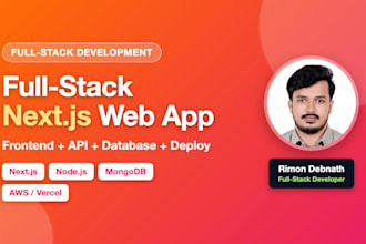 build a full stack web application with nextjs react and nodejs