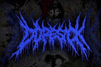 create black, death metal, grindcore deathcore band logo