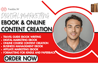 ghostwrite or rebrand digital marketing ebook online course content travel guide