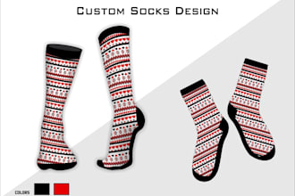 create socks design according to your requirement