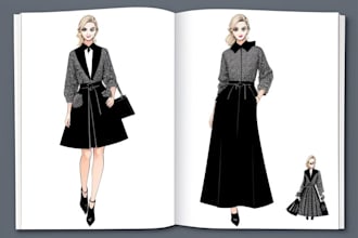 create fashion illustration, sketch and collections