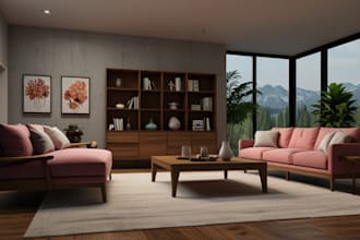 3d design model furniture interior render 3d images for product home decor sofa