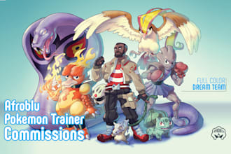 draw you as a pokemon trainer with your dream team