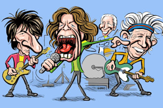 draw an amazing group caricature from your photo