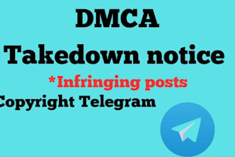 takedown copyright infringing content from telegram under dmca