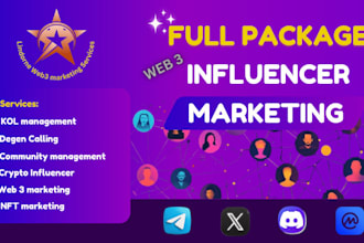 do your web 3 marketing and kol management for blockchain and nft projects