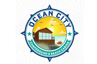 make creative coastal campground logo
