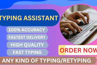 do a fast typing job, retype scanned documents, your typist