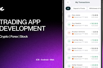 develop crypto, forex, and stock trading app or trading platform