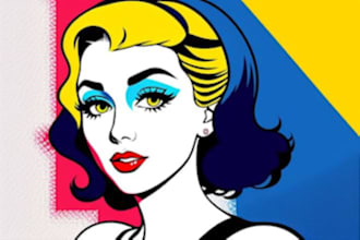 do a professional pop art portrait