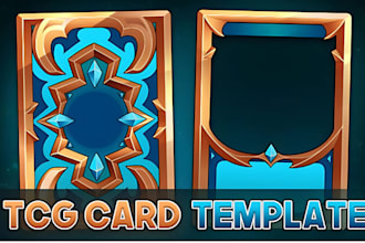 design custom card template, trading cards, card illustrations, tcg board game