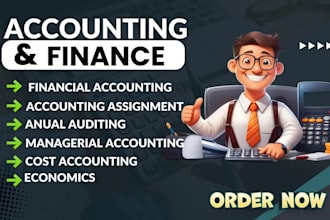 do accounting and finance tasks, projects, reports and courses