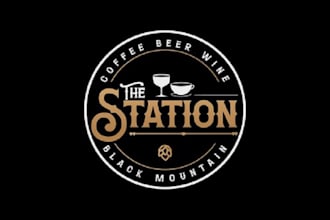 make captivating coffee beer wine logo
