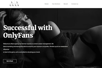 design onlyfans website, onlyfans agency website, agency website