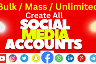 create all social media accounts and setup business page for you