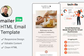 design a professional mailerlite email template newsletter