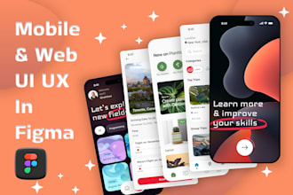 do UI UX design, mobile app or website ui ux design in figma